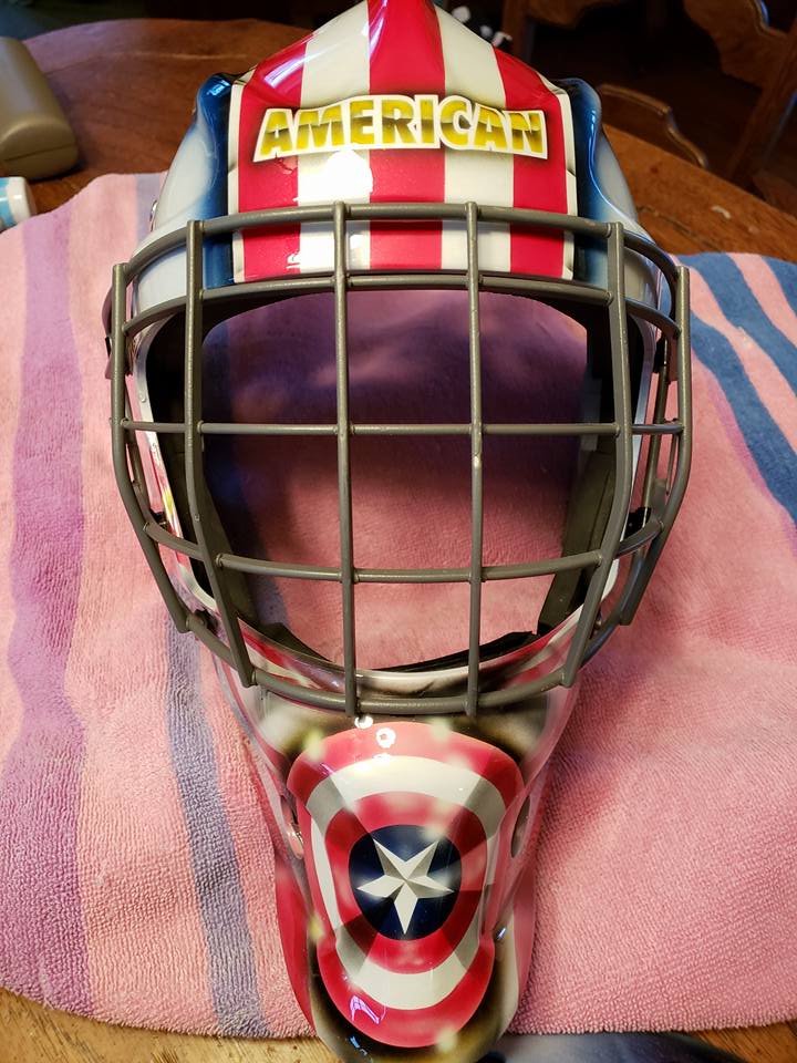 Tamco Paint Blizzard of Ozz White Pearl and Blood Diamond in Helmet