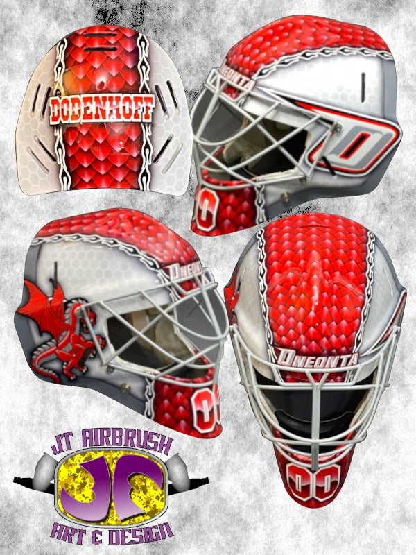 Tamco Paint HC9500 HI-Speed Impact 30 Min Clearcoat in Custom Goalie Mask