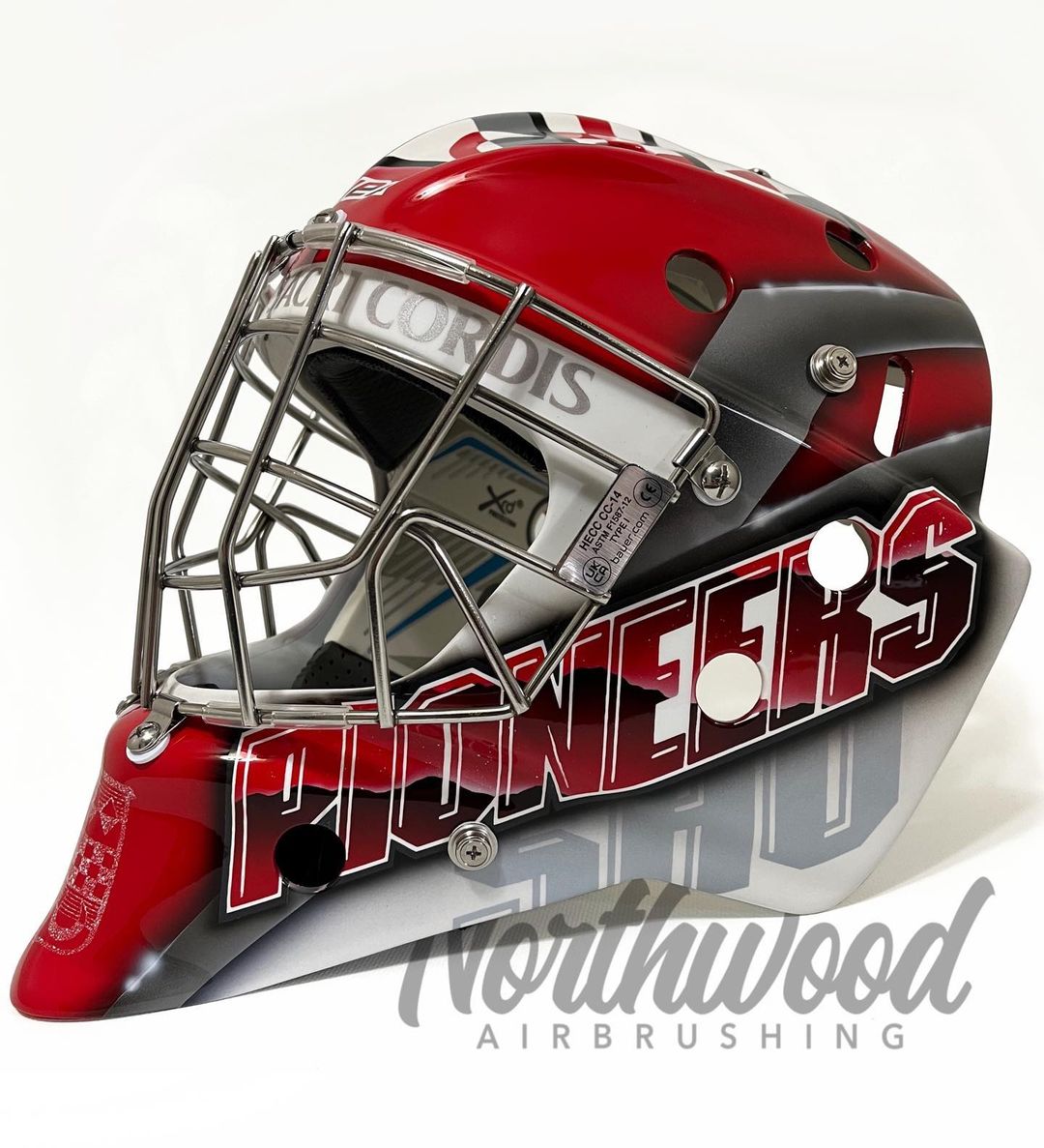 amco Paint HC9500 Hi-Speed Impact 30 Min Clearcoat in Hockey Goalie Mask