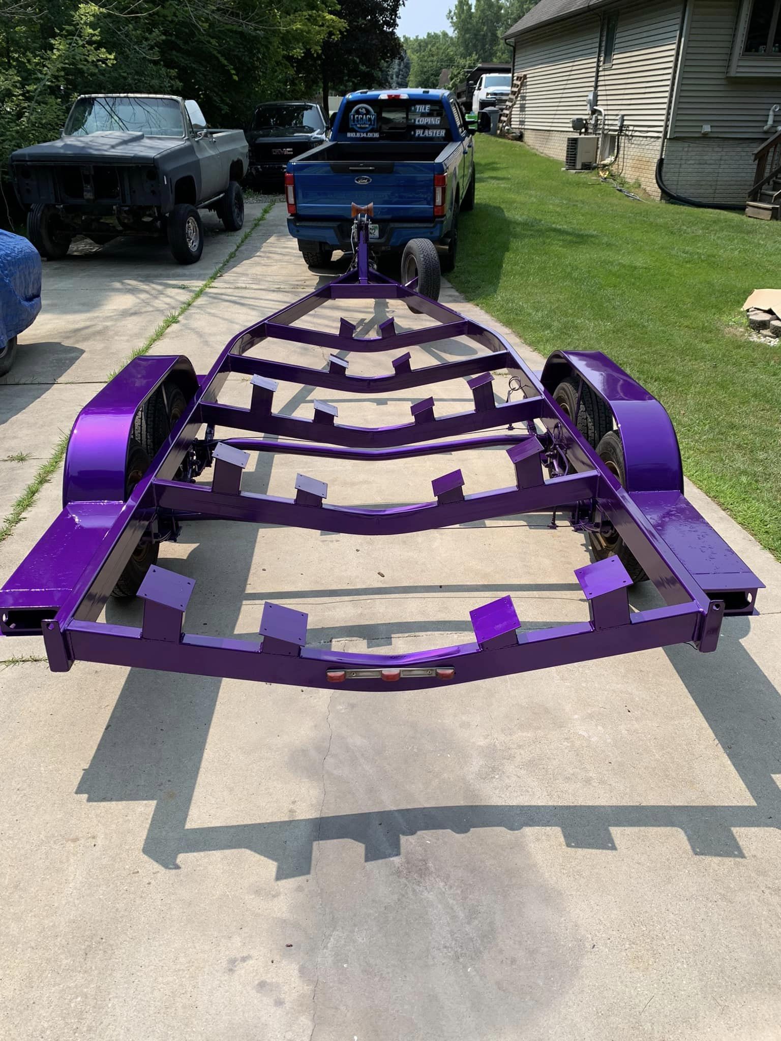 Tamco Paint Purple Pop Pearl in Boat Trailer