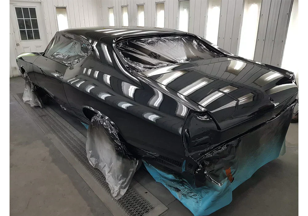 Tamco Paint Murdered Out Black in 1969 Chevrolet Chevelle