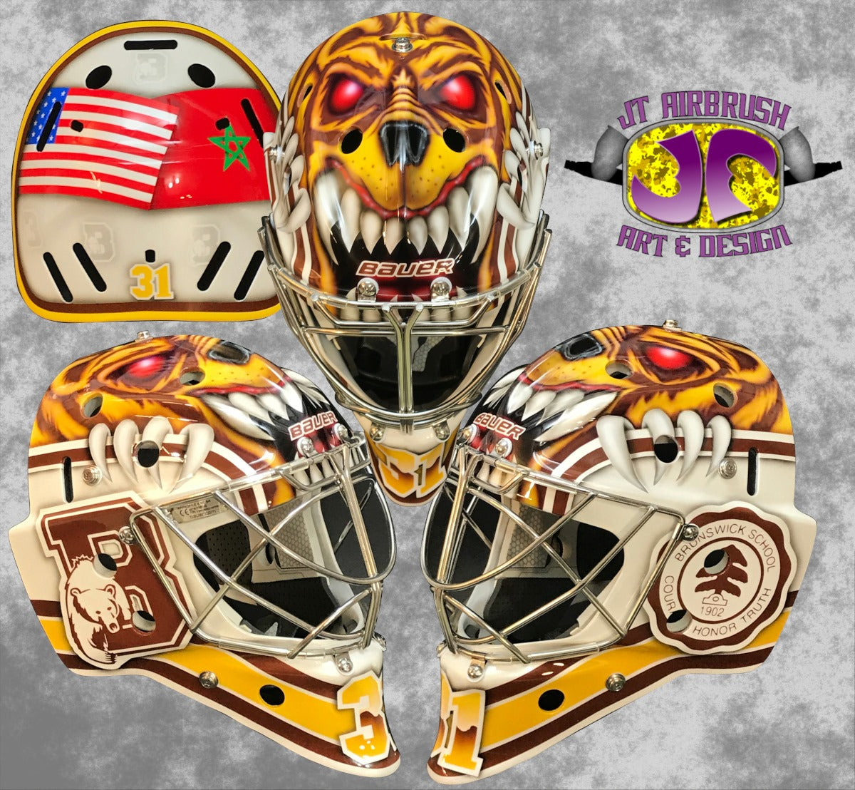Tamco Paint HC9500 HI-Speed Impact 30 Min Clearcoat in Bauer Goalie Mask