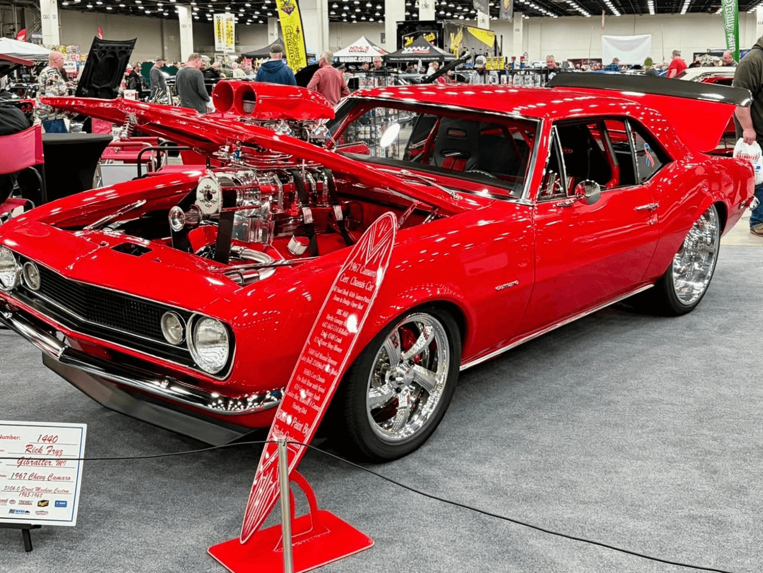 Tamco Paint Chrysler Viper Red on 1967 Chevrolet Camaro