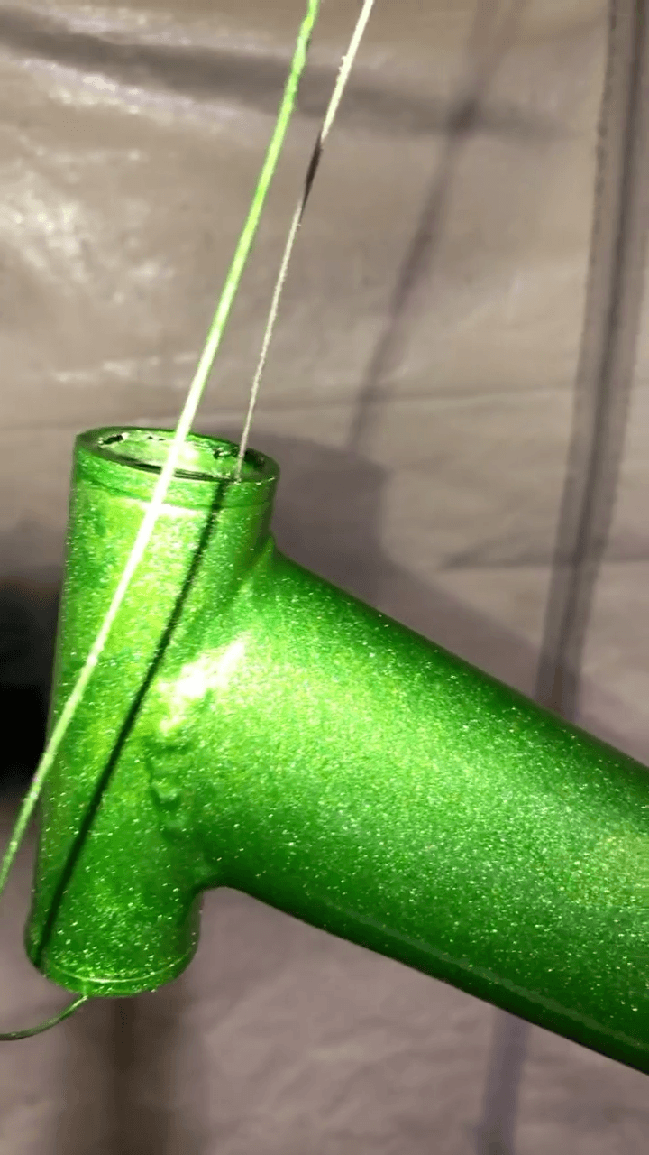 Tamco Paint Drag N Green Metallic on Bicycle Frame
