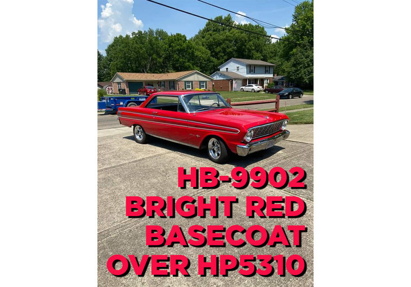 HB-9902 BRIGHT RED BASECOAT OVER HP5310 | HC4100