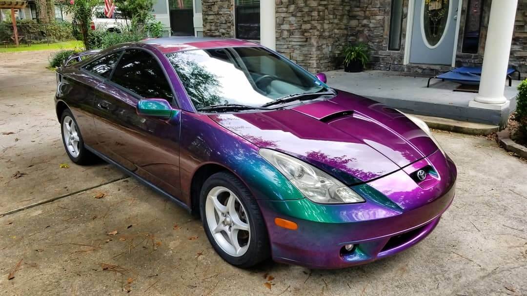 Tamco Paint HB9900 Jet Black Basecoat on Toyota Celica