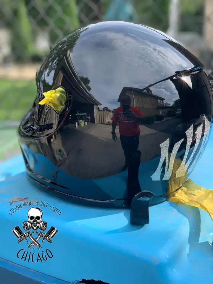 Tamco Paint HC2104 High Solids Clearcoat Kit on Motorcycle Helmet