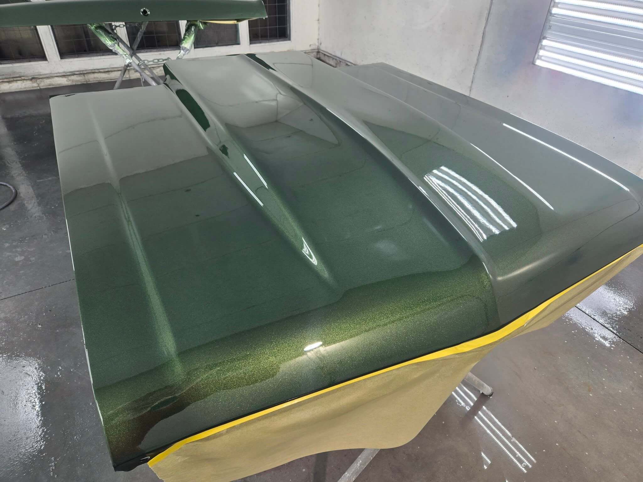Tamco Paint HC2104 High Solids Clearcoat Kit on Car Hood