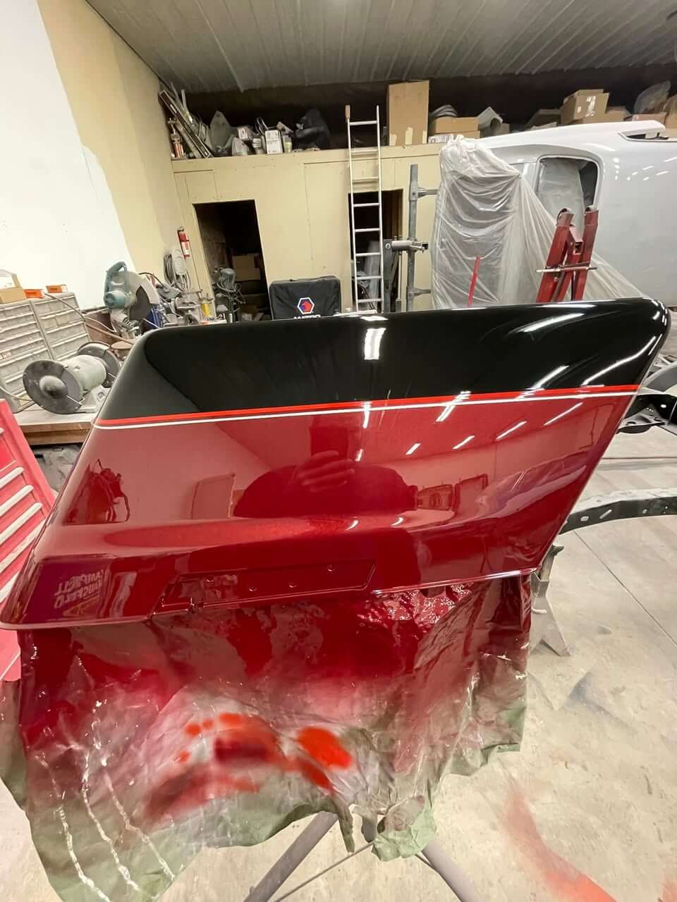 Tamco Paint HC2104 High Solids Clearcoat on Motorcycle Part