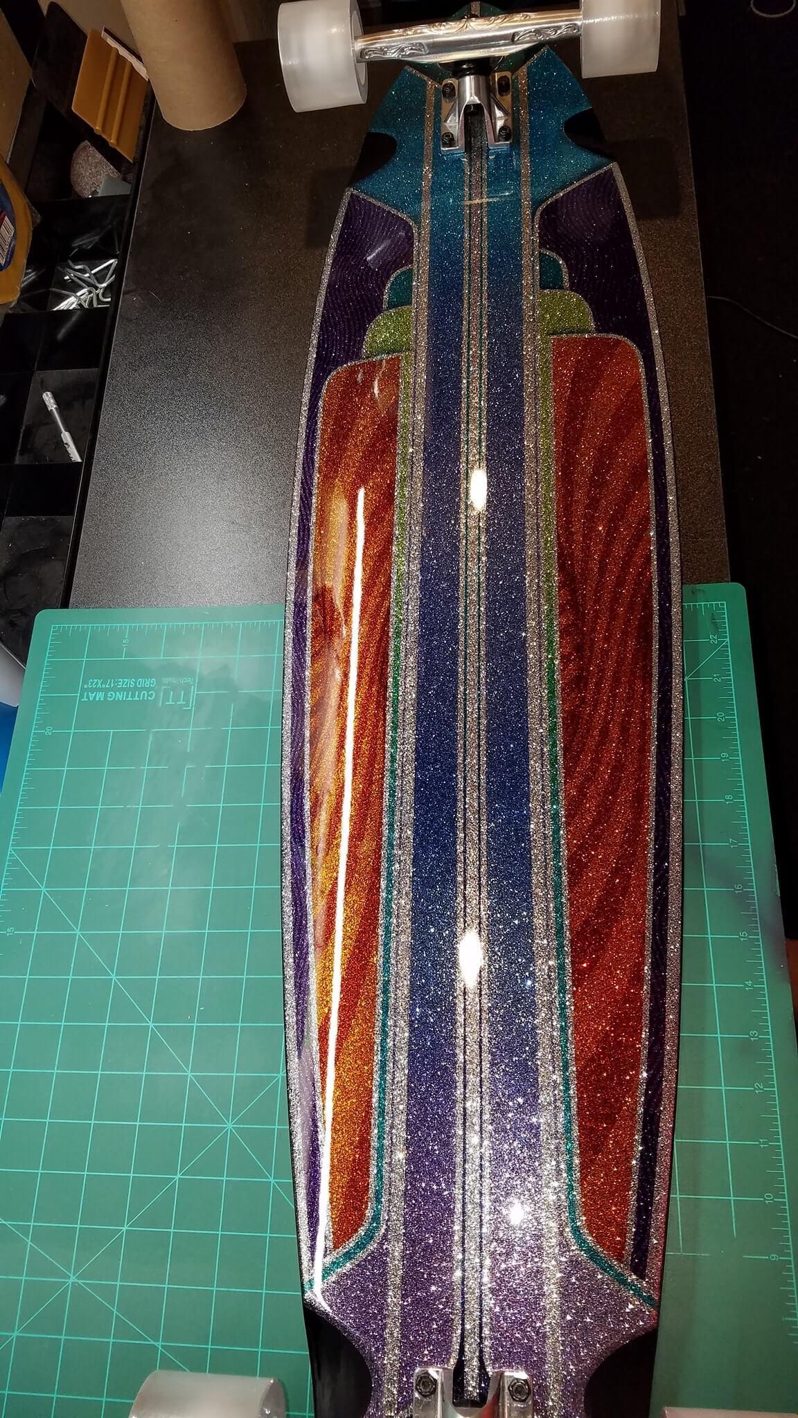 Tamco Paint HC9500 Hi-Speed Impact 30 Min Clearcoat on Skateboard