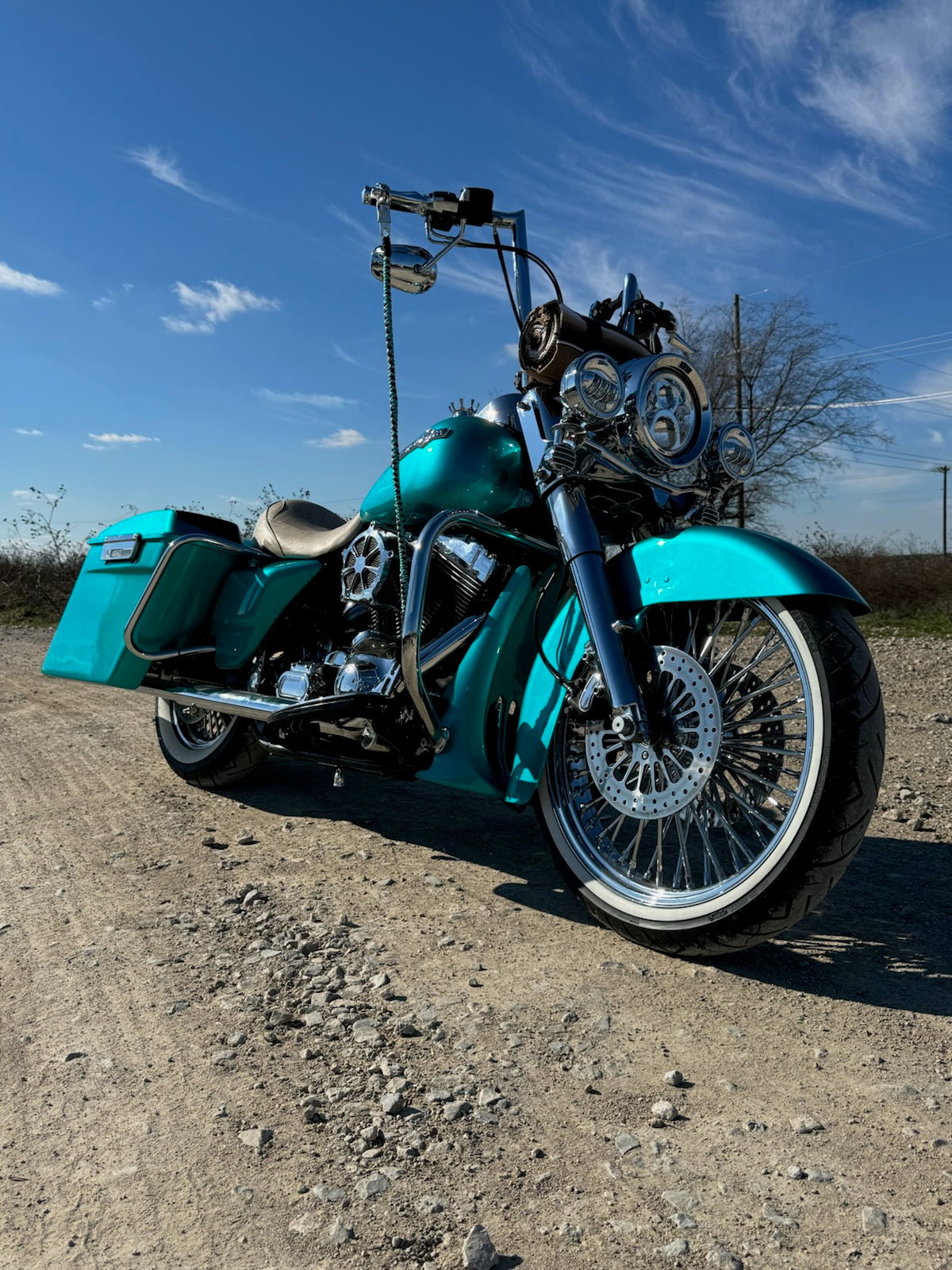 Tamco Paint Teal Time Candy Concentrate in Harley Davidson Motorcycle
