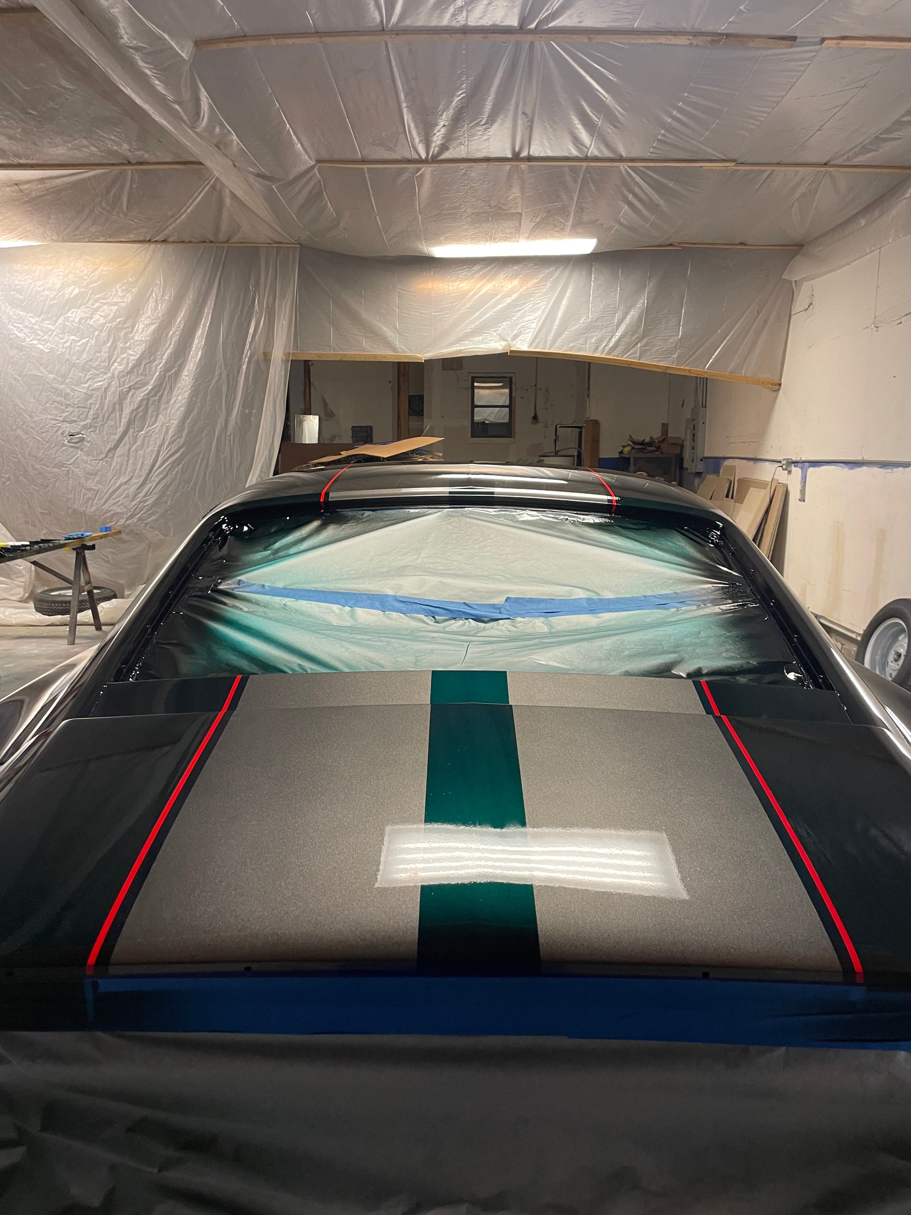 Tamco Paint Teal Time Candy Pearl in 1967 Mustang Resto