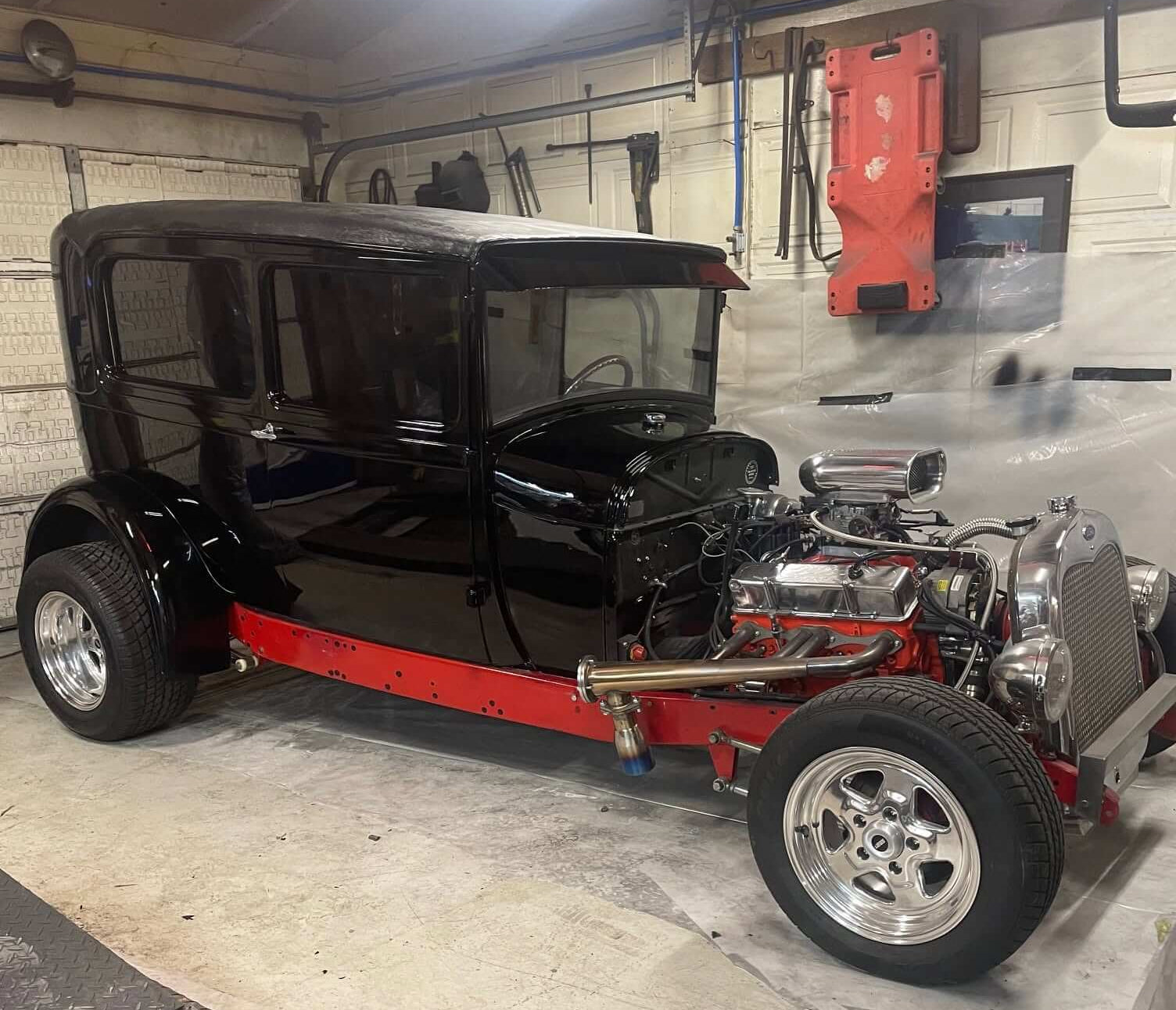 Tamco Paint Murdered Out Black on Ford Street Rod