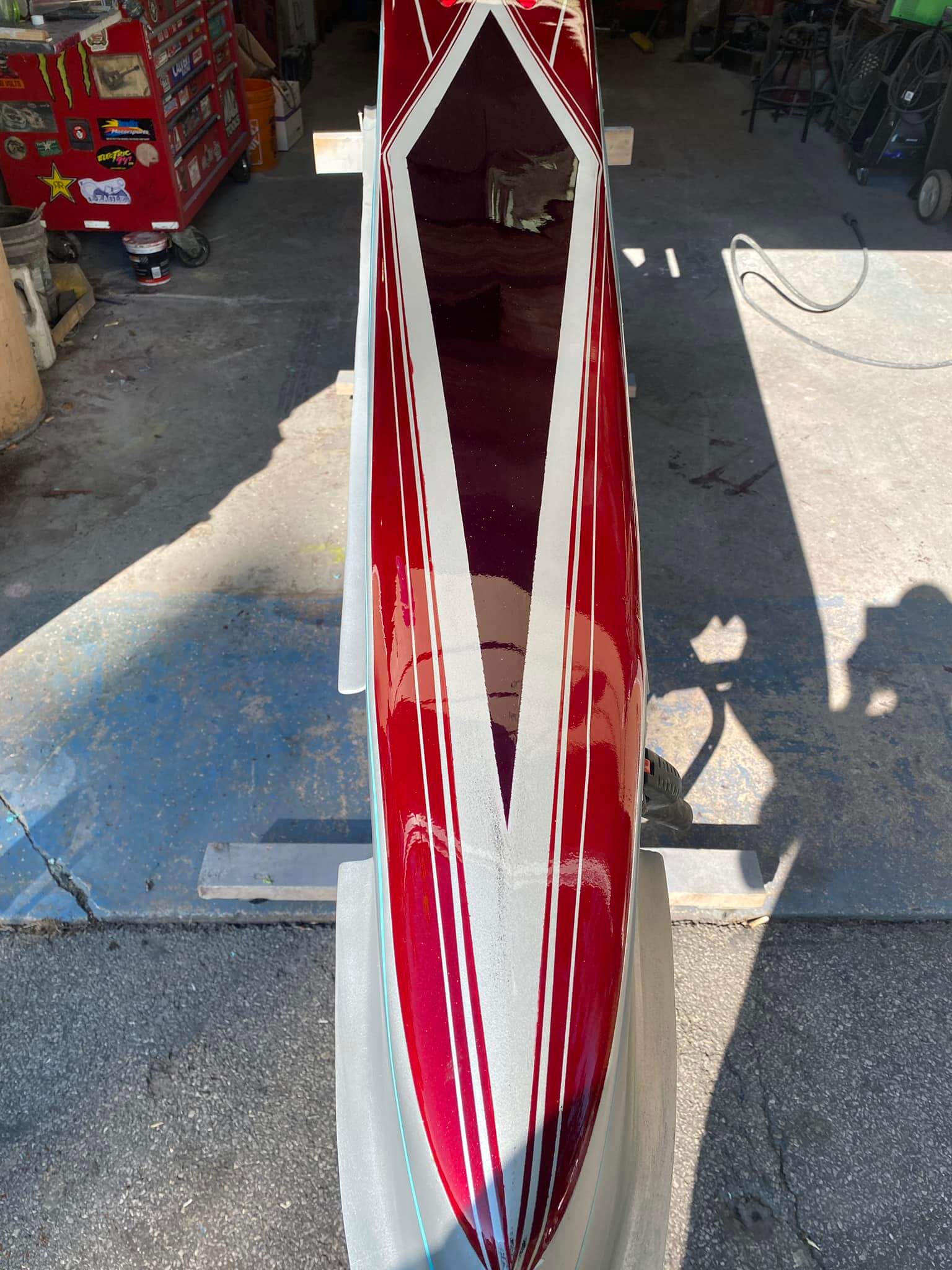 Tamco Paint OG Red and Grapeness Candy Concentrate on Top Fuel Dragster Body Panel