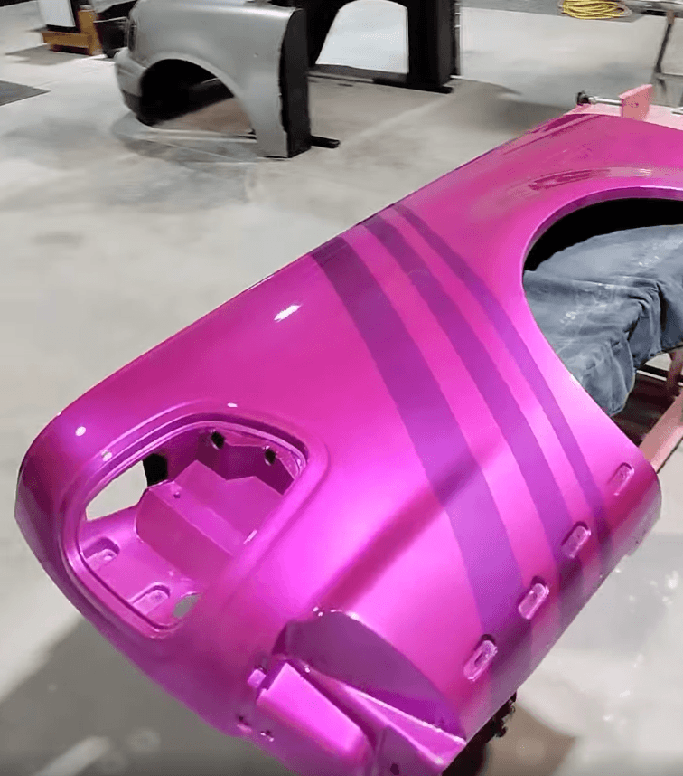 Tamco Paint Punk Rock Pink Candy Concentrate on Car Parts