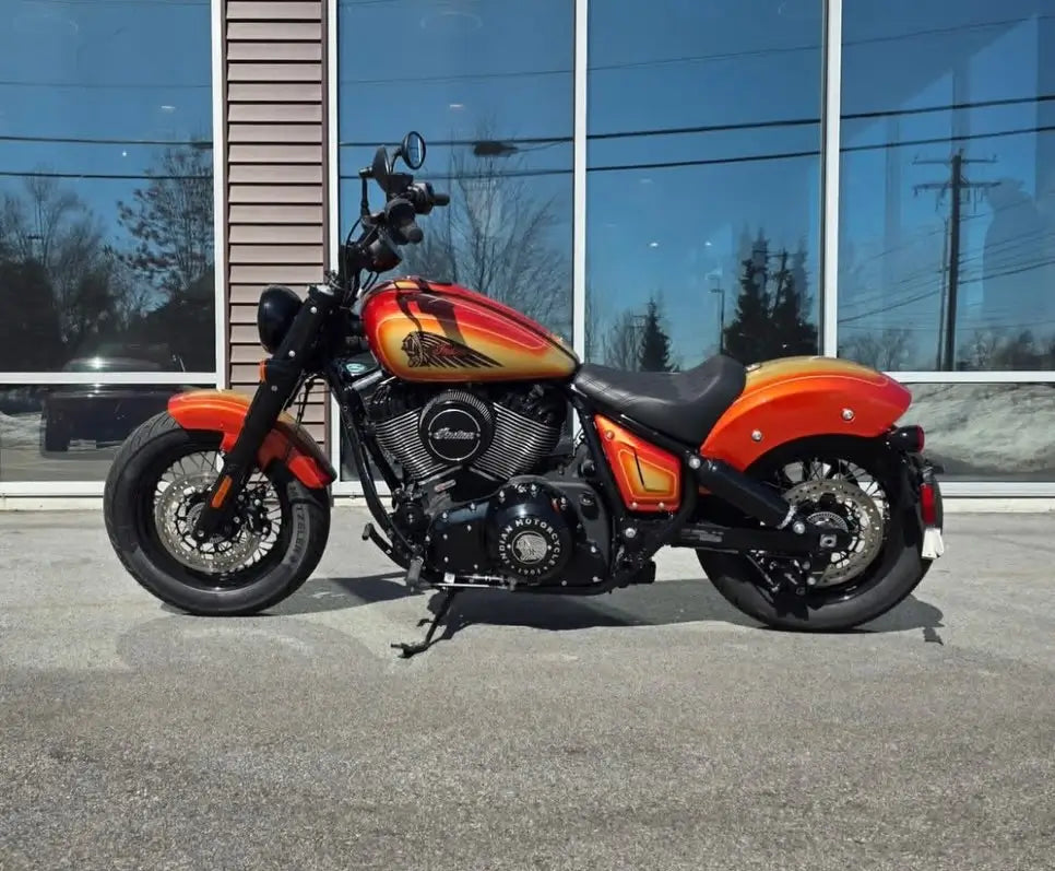 Tamco Paint ShockTop Orange on 2025 Indian Bobber Dark Horse