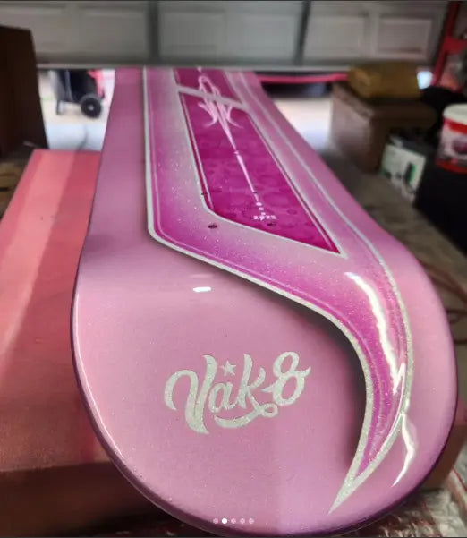 Tamco Paint Punk Rock Pink on Skateboard
