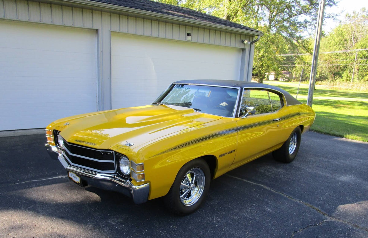 Tamco Paint GM Sunflower Yellow on 1972 Chevrolet Chevelle Heavy Chevy