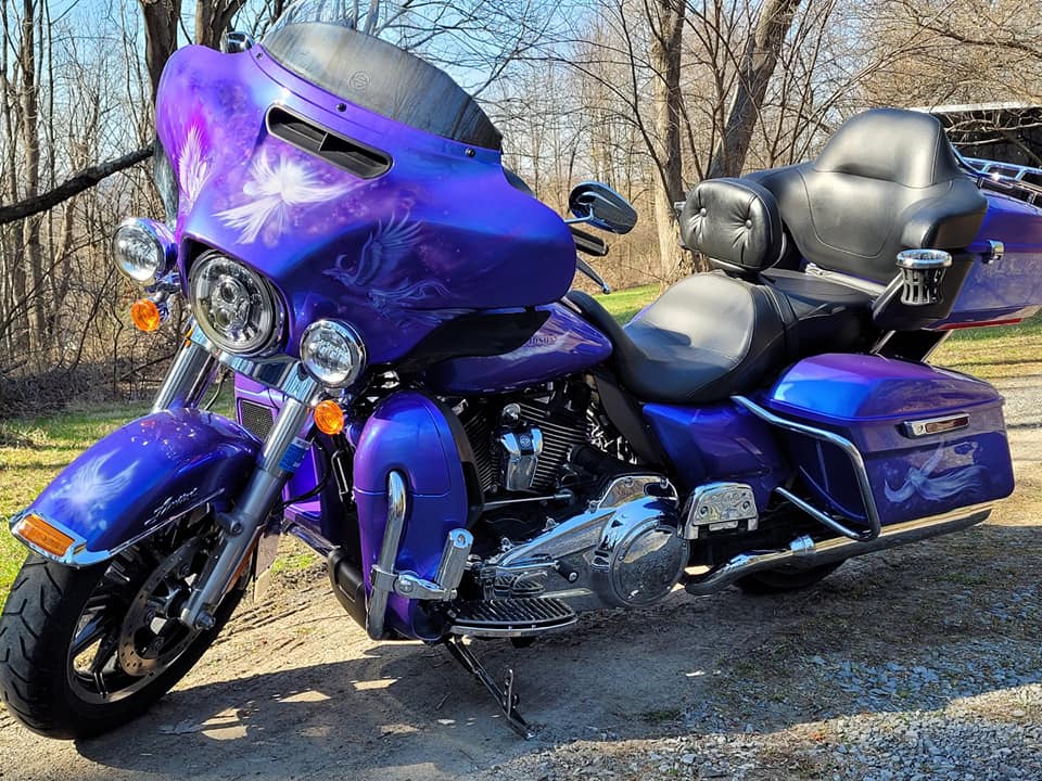 Stellar Blue Harley Davidson Motorcycle