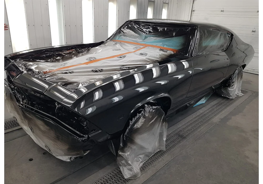 Tamco Paint 1969 Ford Mustang Murdered Out Black