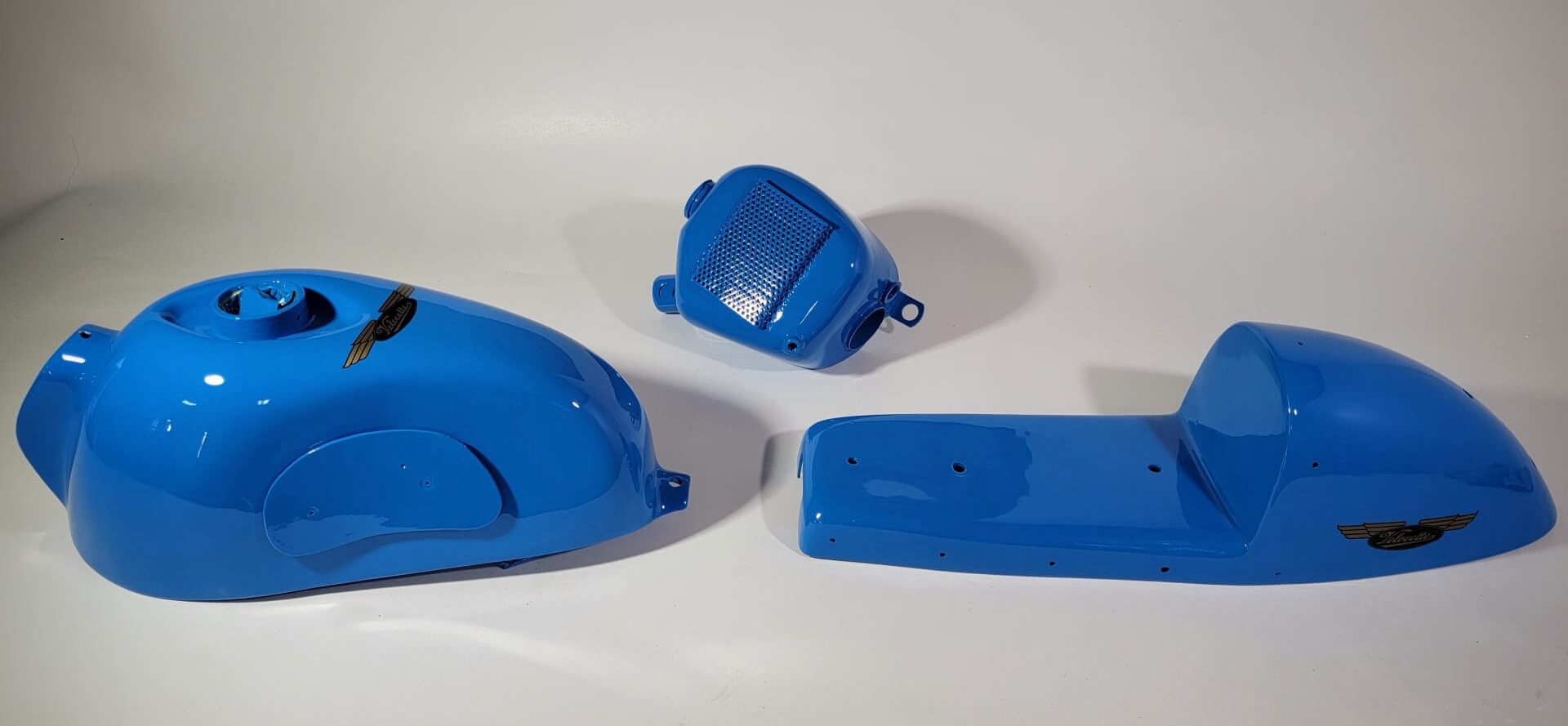 GRABBER BLUE 1960 VELOCETTE VENOM CAFE RACER PARTS OF THE MOTORCYCLE