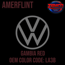 Tamco Paint Volkswagen Gambia Red Code  LA3B / H2 OEM Amerflint II Series Single Stage