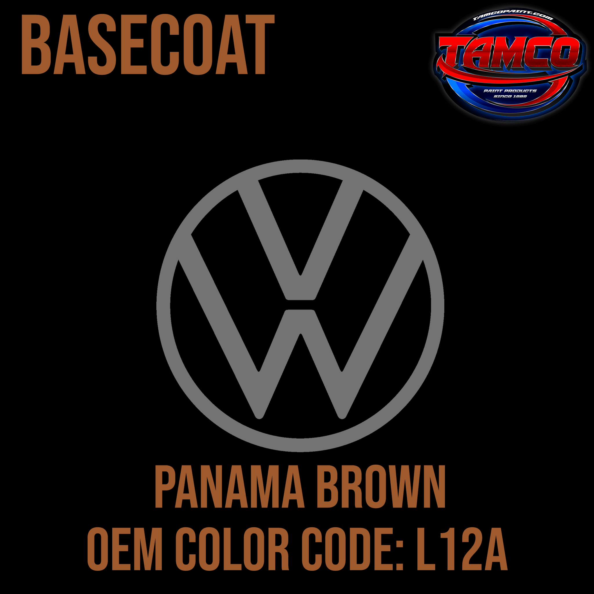 Tamco Paint Volkswagen Panama Brown Code L12A OEM Basecoat