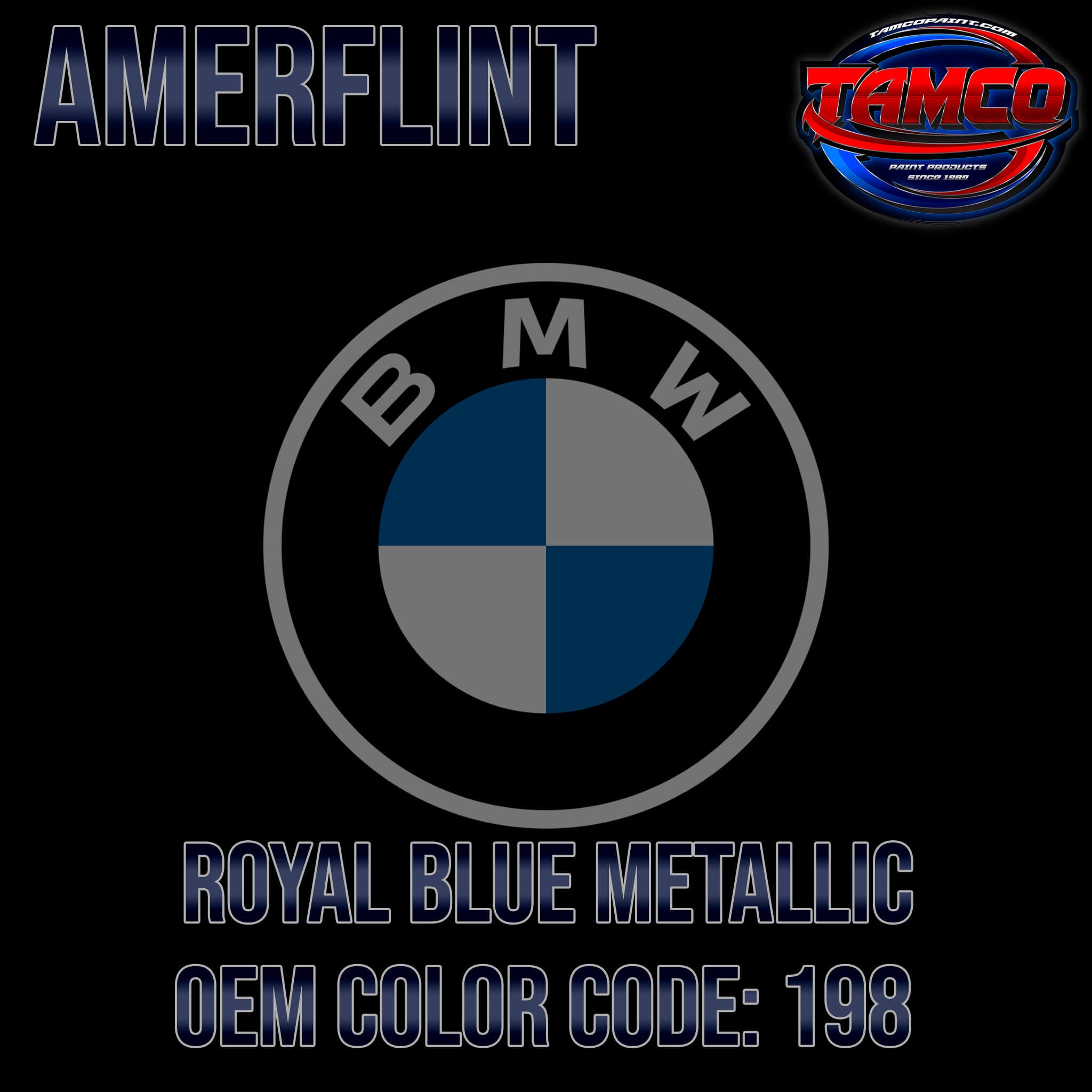 BMW Royal Blue Metallic OEM Amerflint II Series Single Stage
