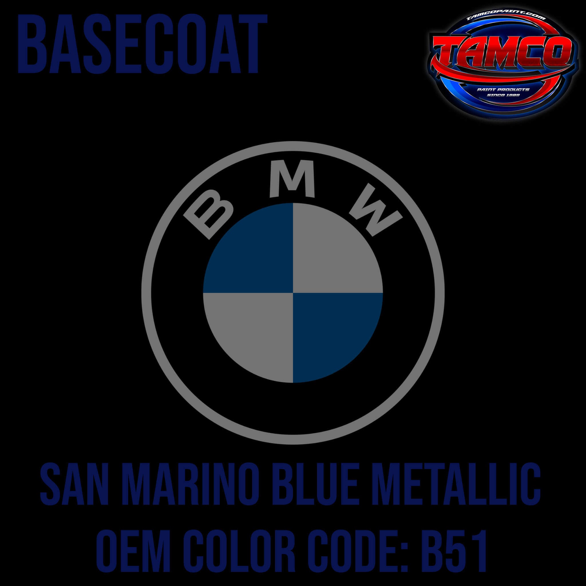 BMW San Marino Blue Metallic | B51 | 2012-2021 | OEM Basecoat