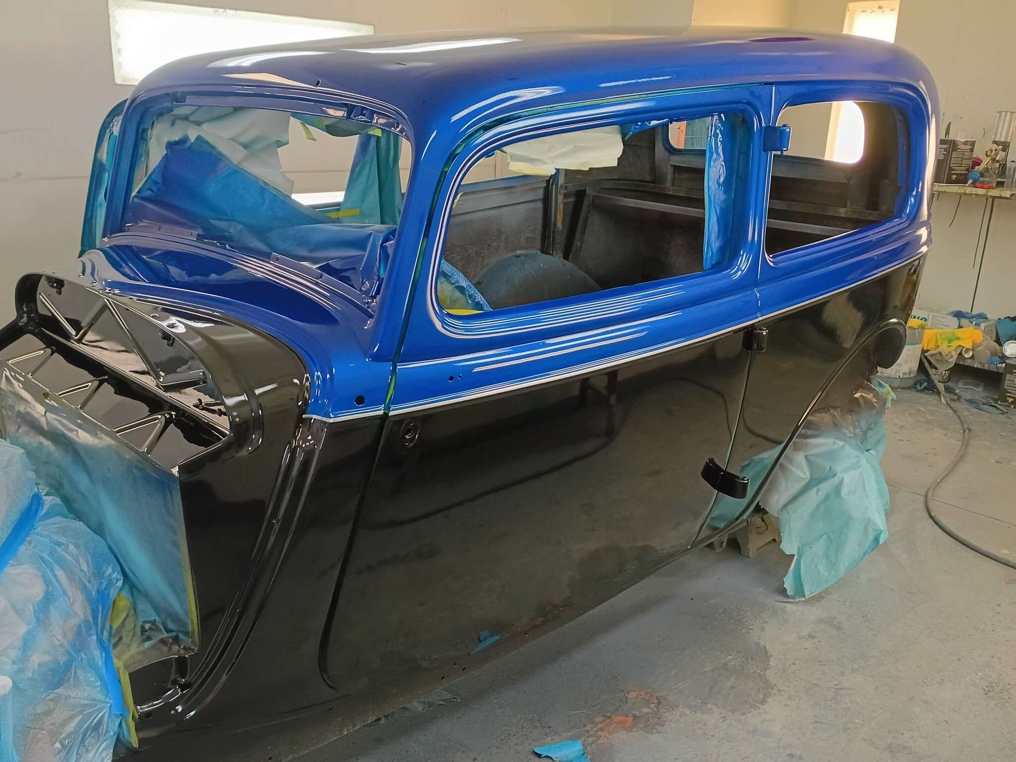 Tamco Paint Candy Pearls and Murdered Out Black 2.0 on 1934 Ford Sedan