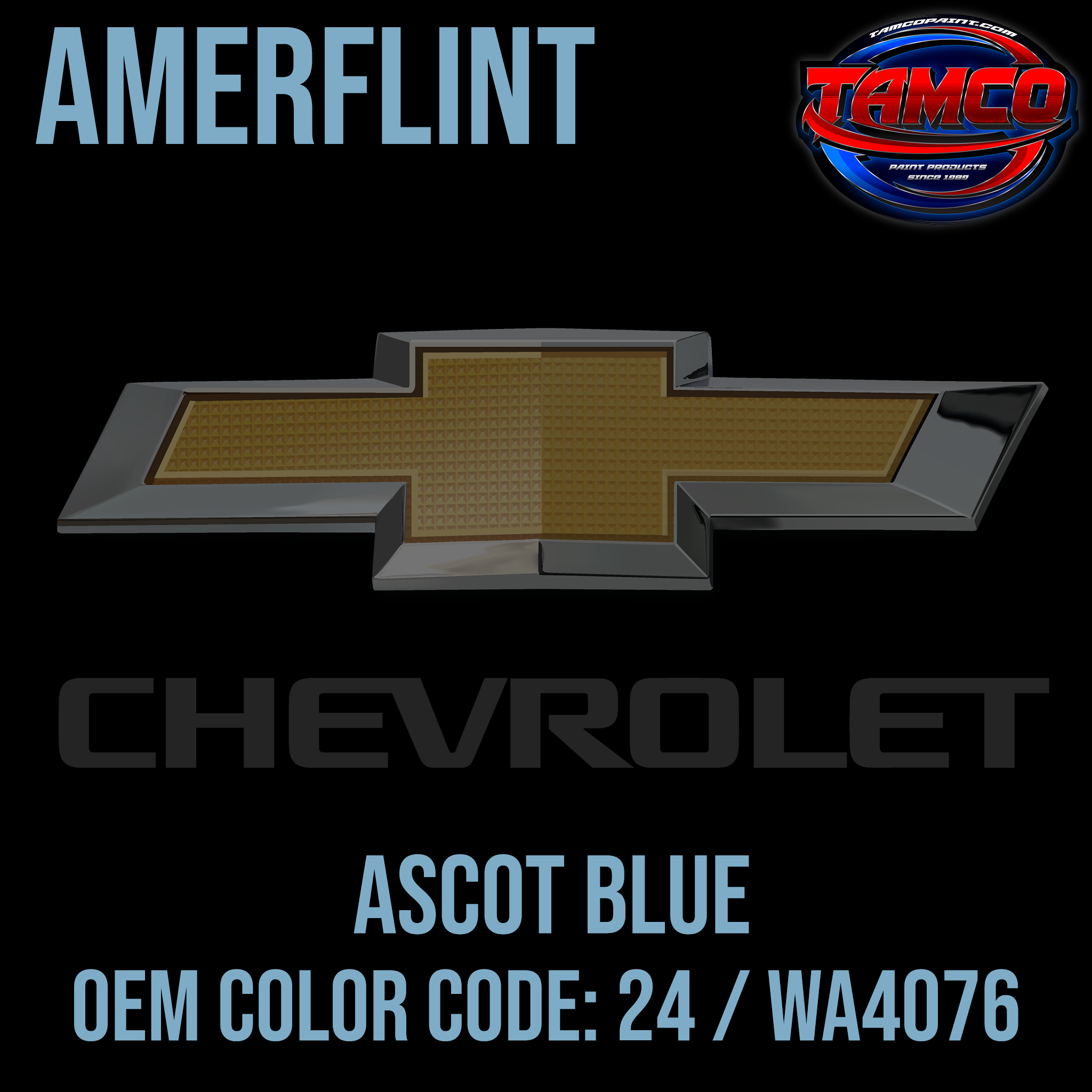 Tamco Paint OEM Color Chevrolet Ascot Blue Code 24