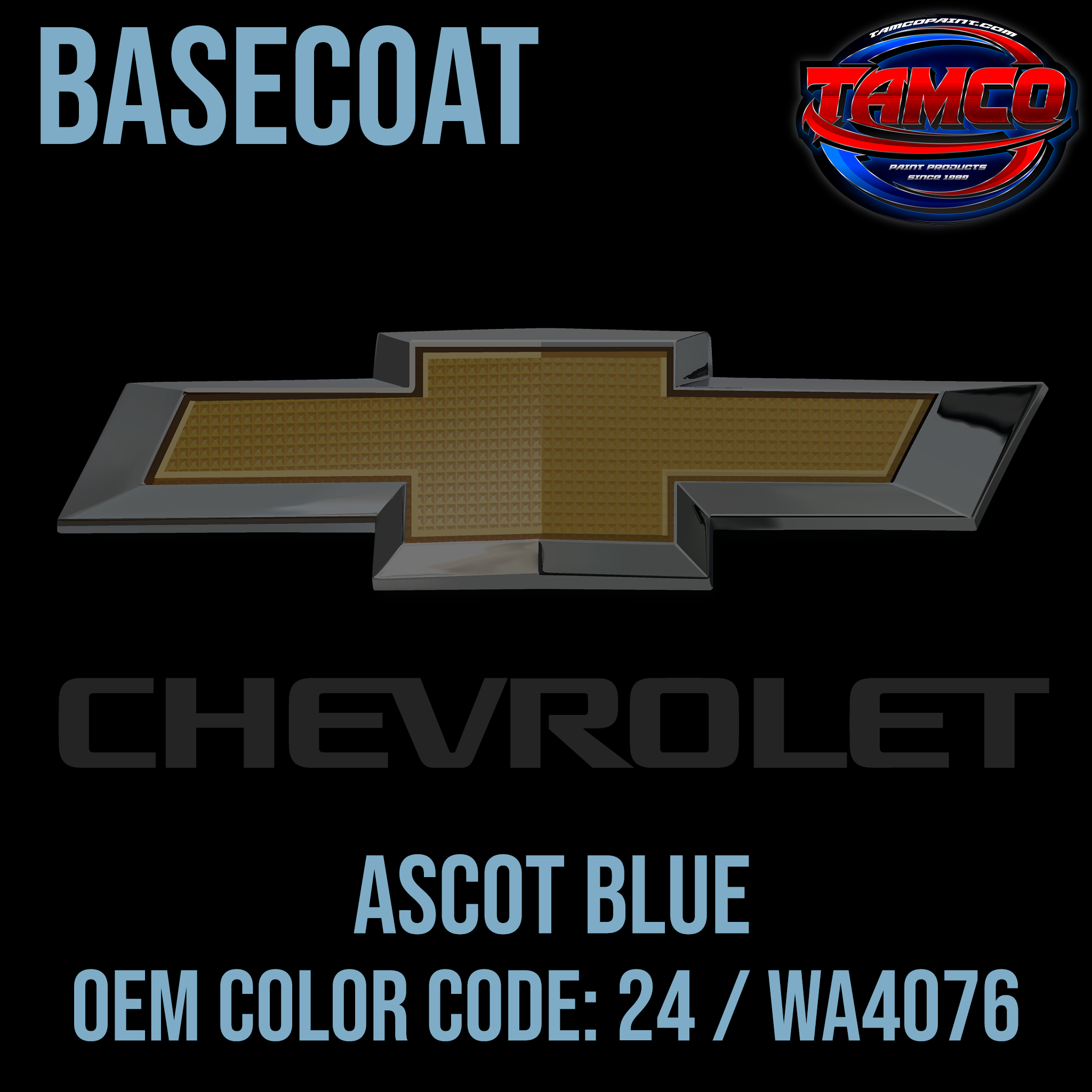 Tamco Paint OEM Color Chevrolet Ascot Blue Code 24