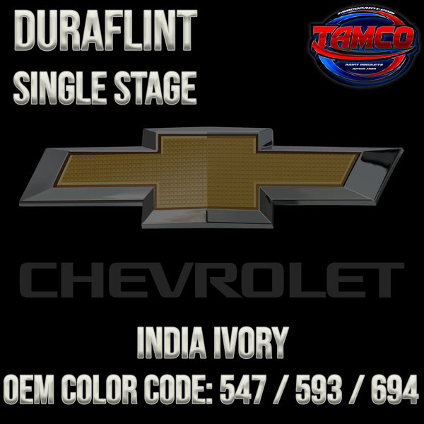 Chevrolet Indian Ivory | 547 / 593 / 694 | 1954 | OEM DuraFlint Series Single Stage