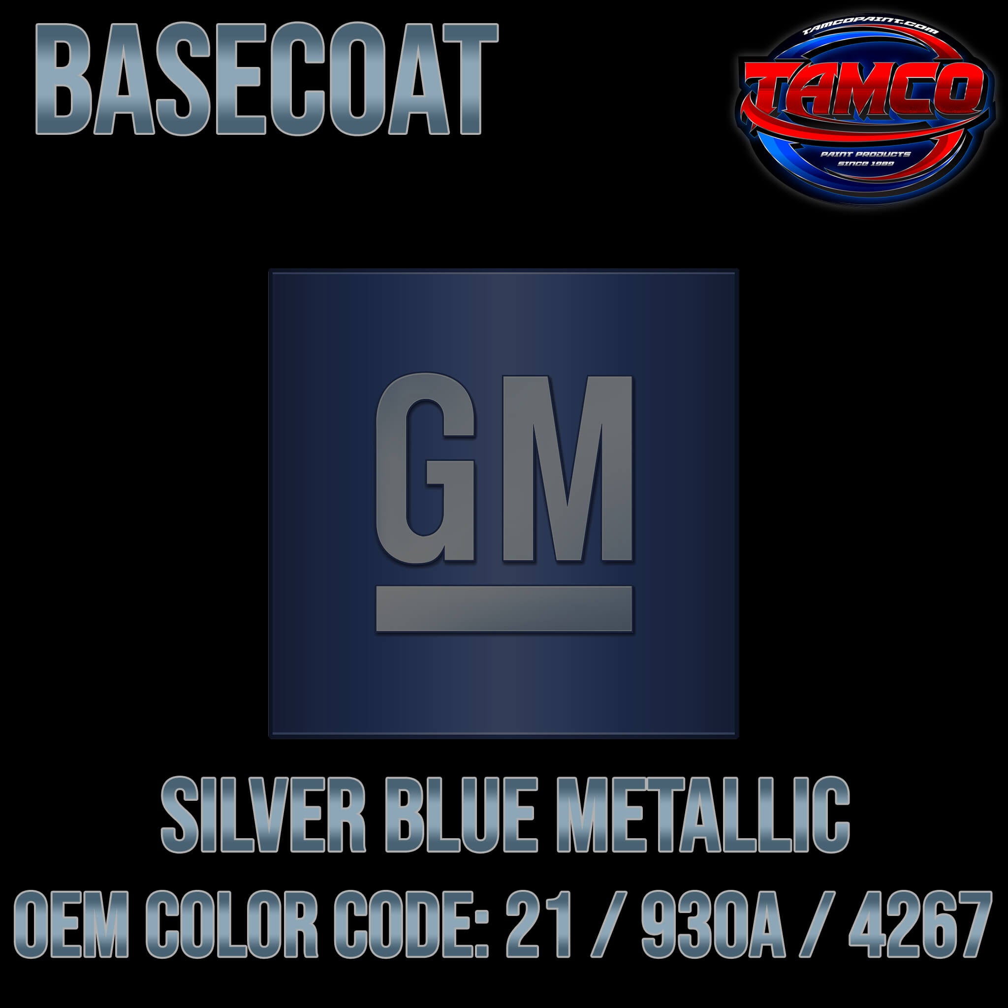 GM Silver Blue Metallic | 21 / 930A / 4267 | 1958 & 1972