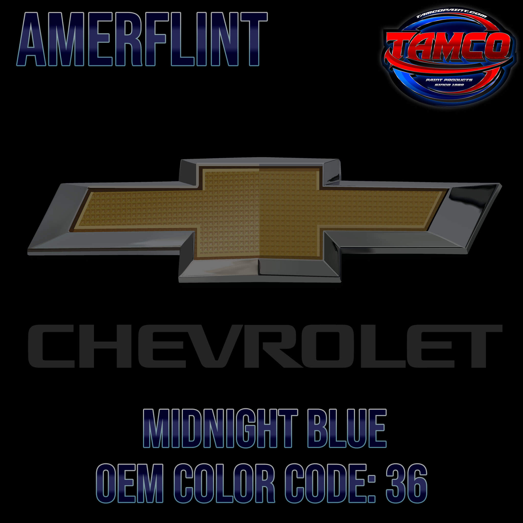 Chevrolet Midnight Blue Code 36 Amerflint