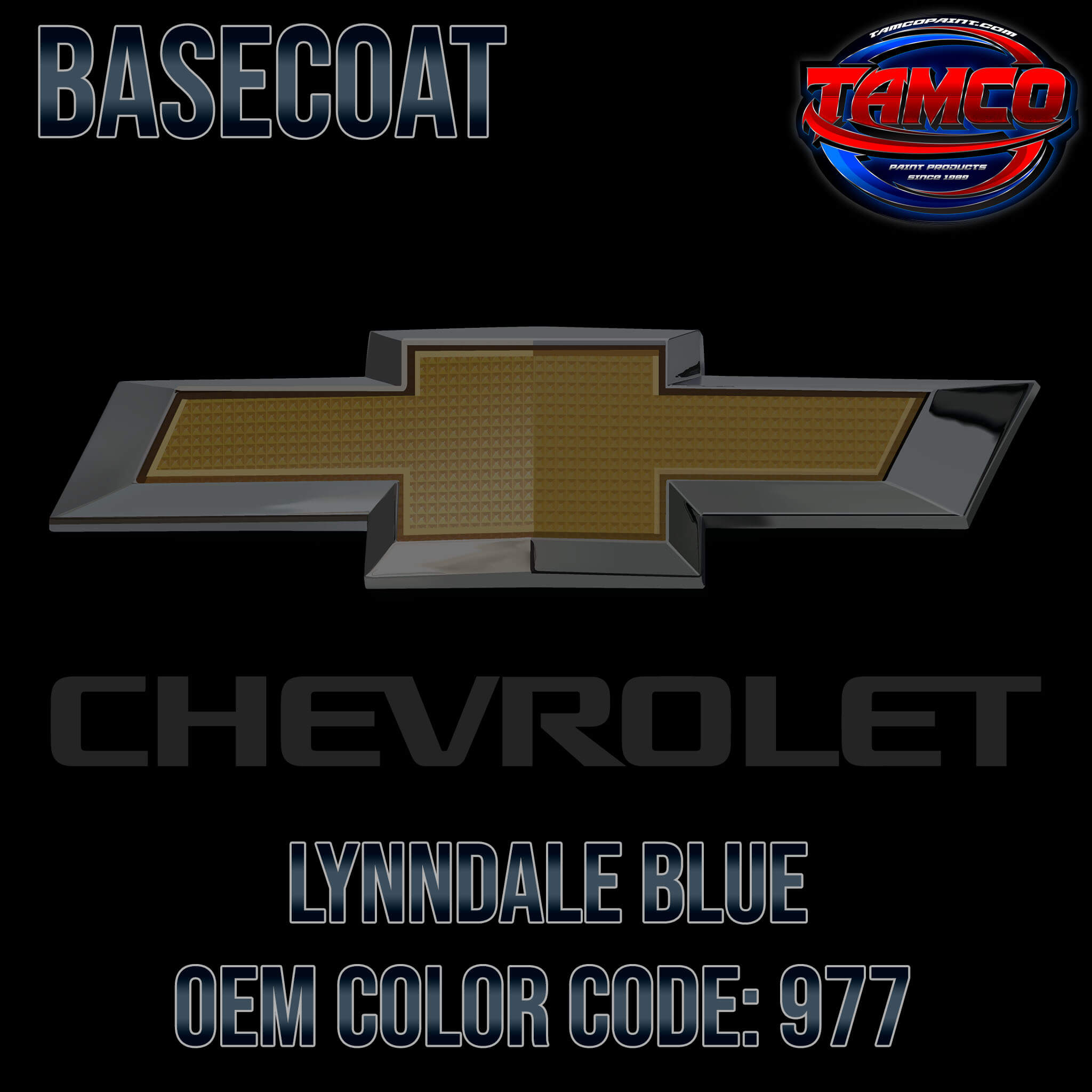 Chevrolet Lynndale Blue Code 977 OEM Basecoat