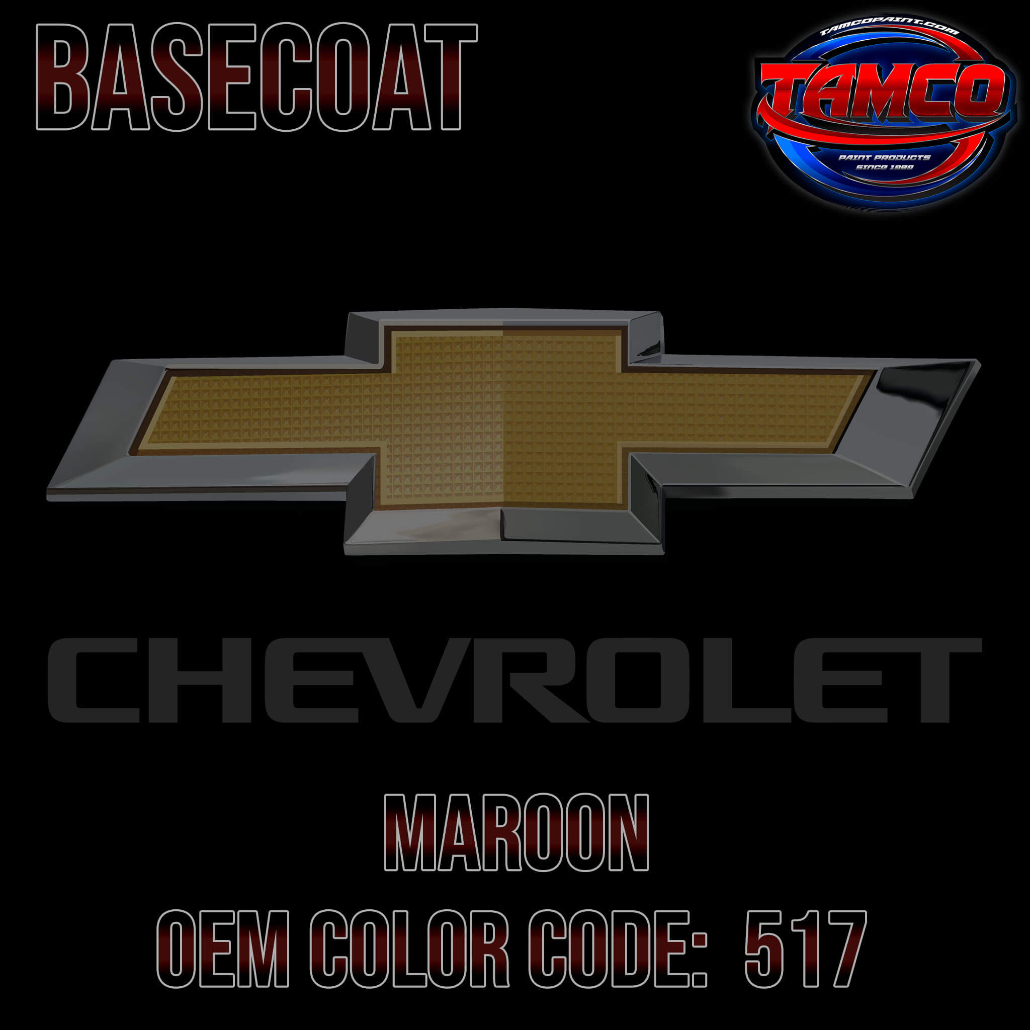 Chevrolet Maroon Code 517 OEM Basecoat