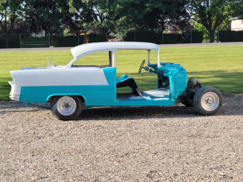 Tamco Paint Chevrolet Regal Turquoise Metallic in 1955 Chevrolet Bel Air