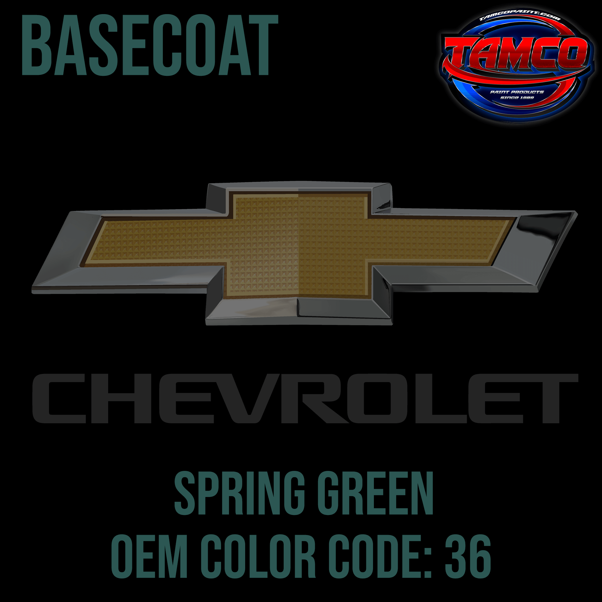 Tamco Paint Chevrolet Spring Green Code 36 OEM Basecoat
