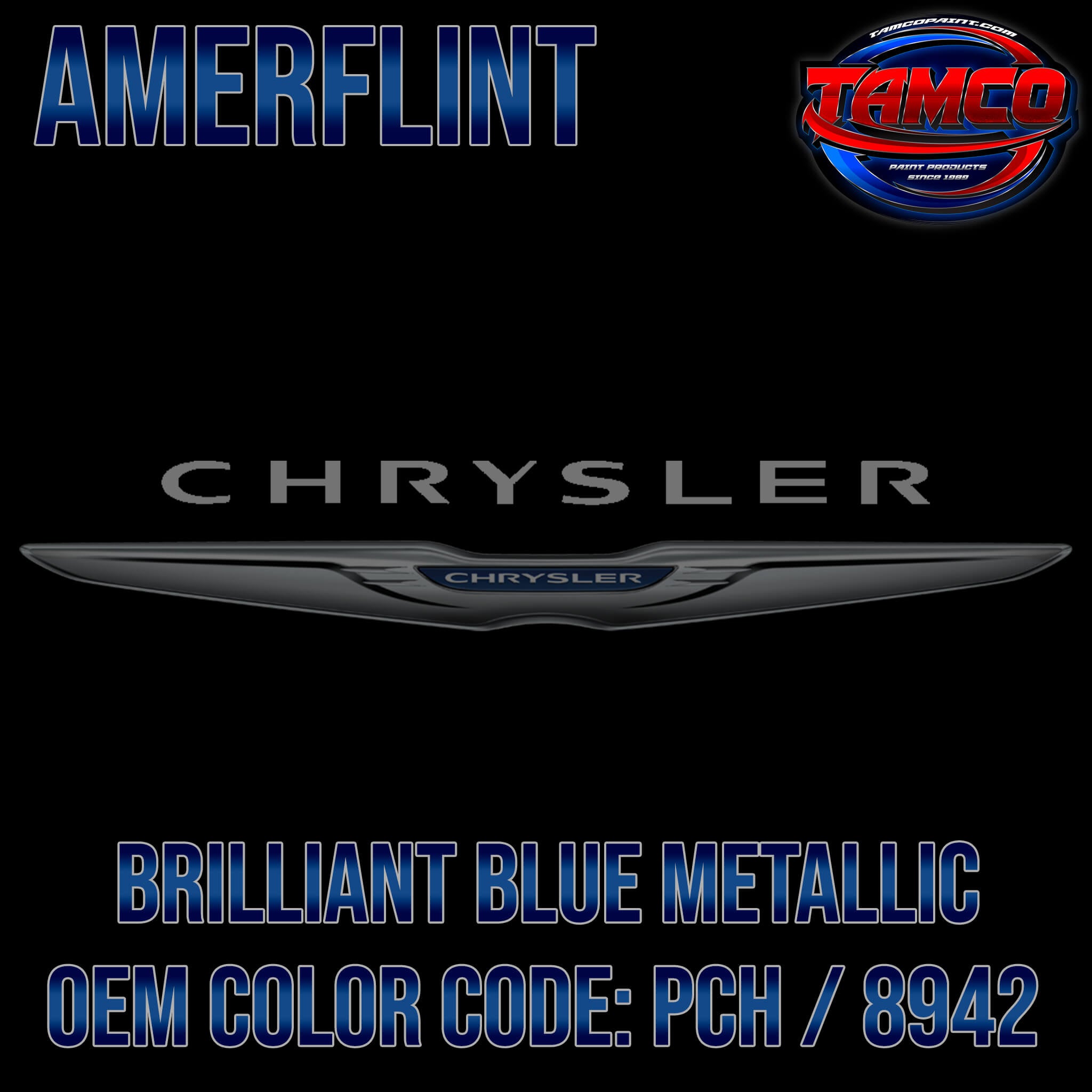 Chrysler Brilliant Blue Metallic COEM Amerflint II Series Single Stag
