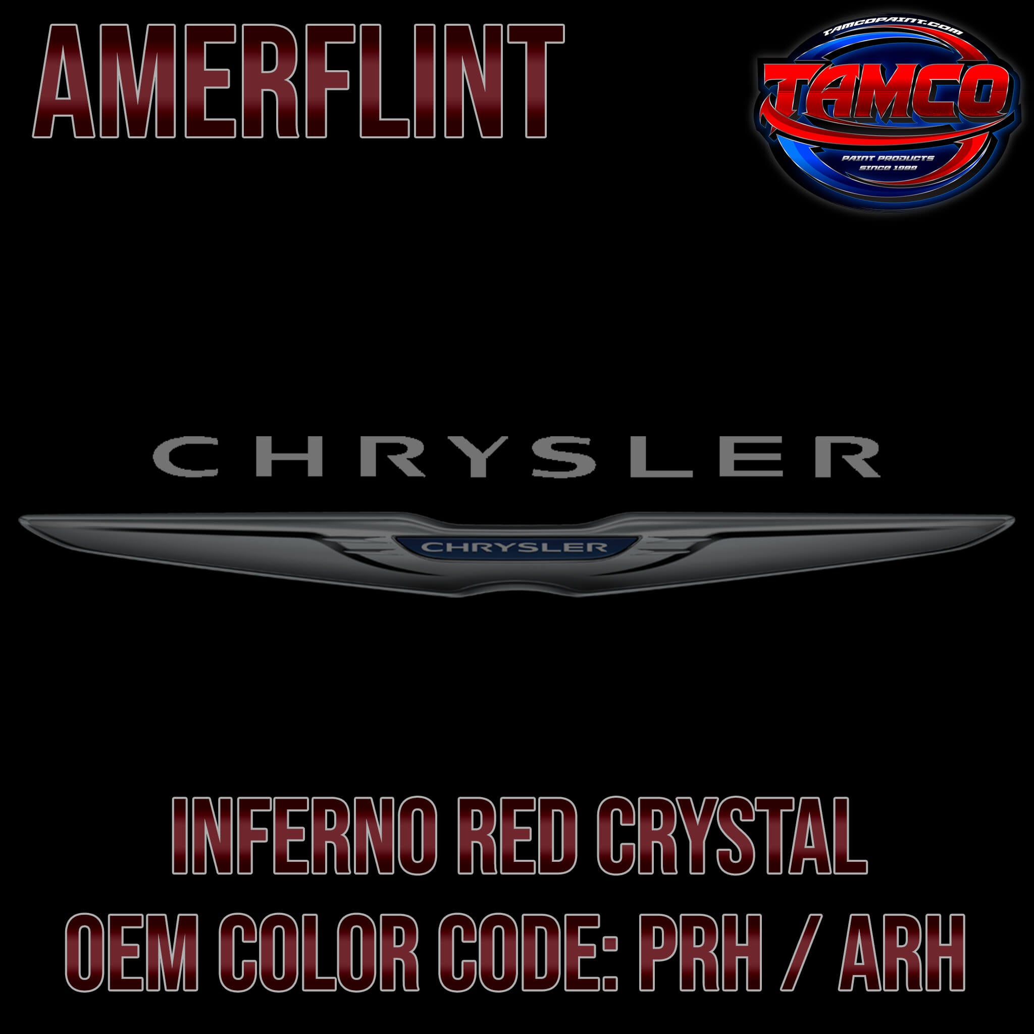 Chrysler Inferno Red Crystal OEM Amerflint II Series Single Stage