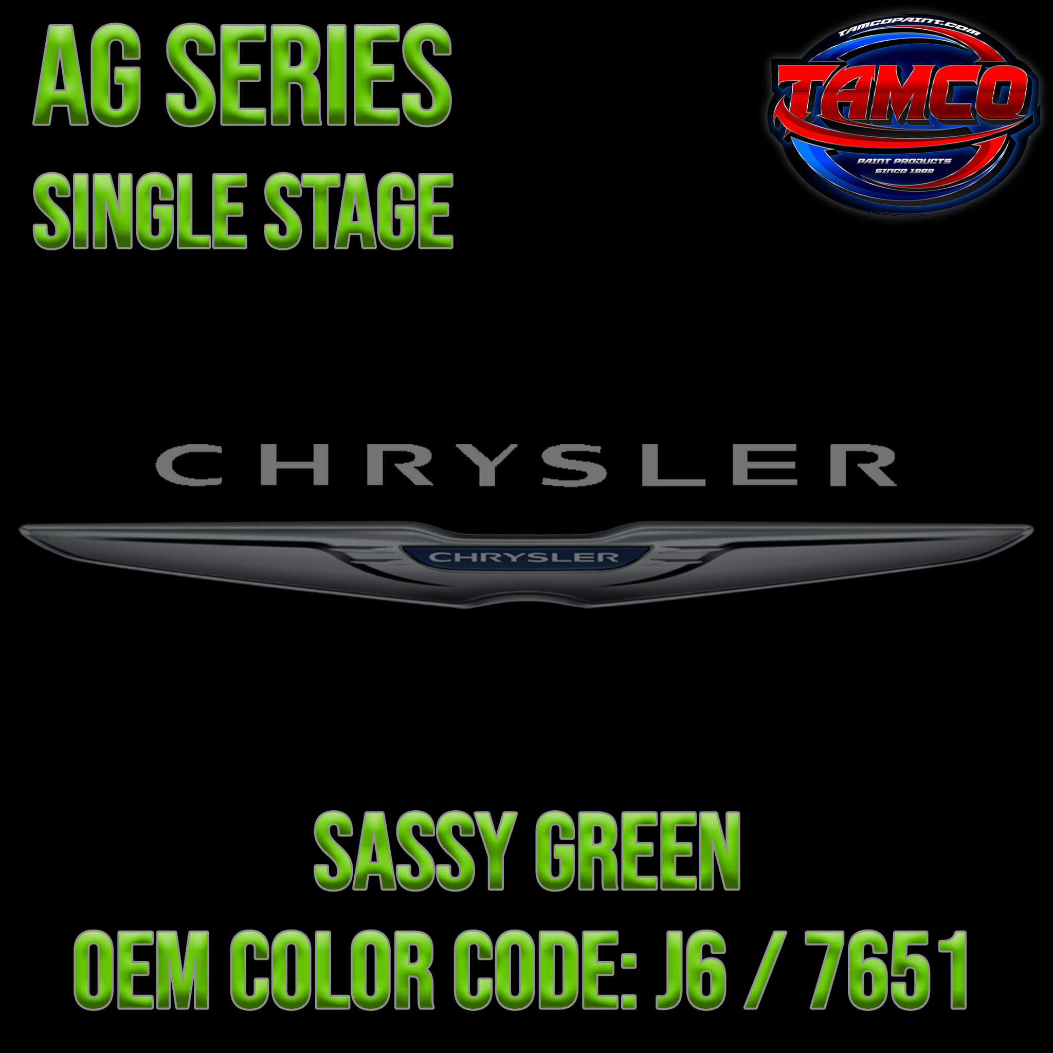 Chrysler Sassy Green | J6 / 7651 | 1970-1971 | OEM AG Series Single St