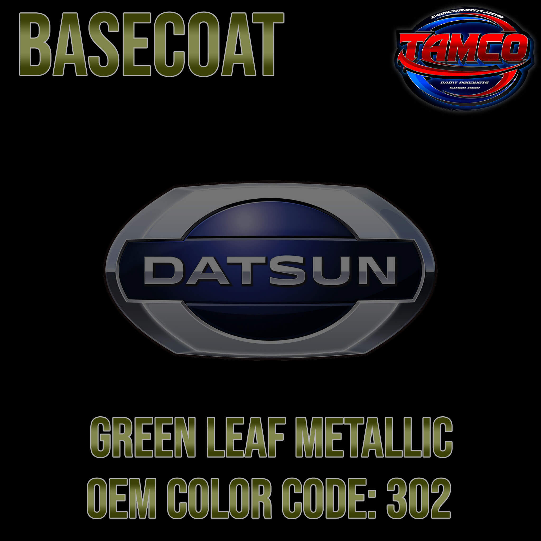 Datsun Green Leaf Metallic | 302 | 1974-1976 | OEM Basecoat