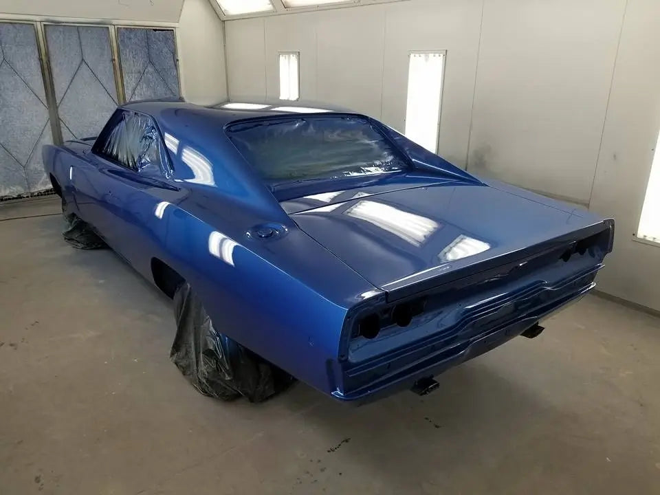 Tamco Paint Chrysler Electric Blue Pearl | PB5 / AB5 | 2003-2021 | OEM Basecoat on 1968 Dodge Charger