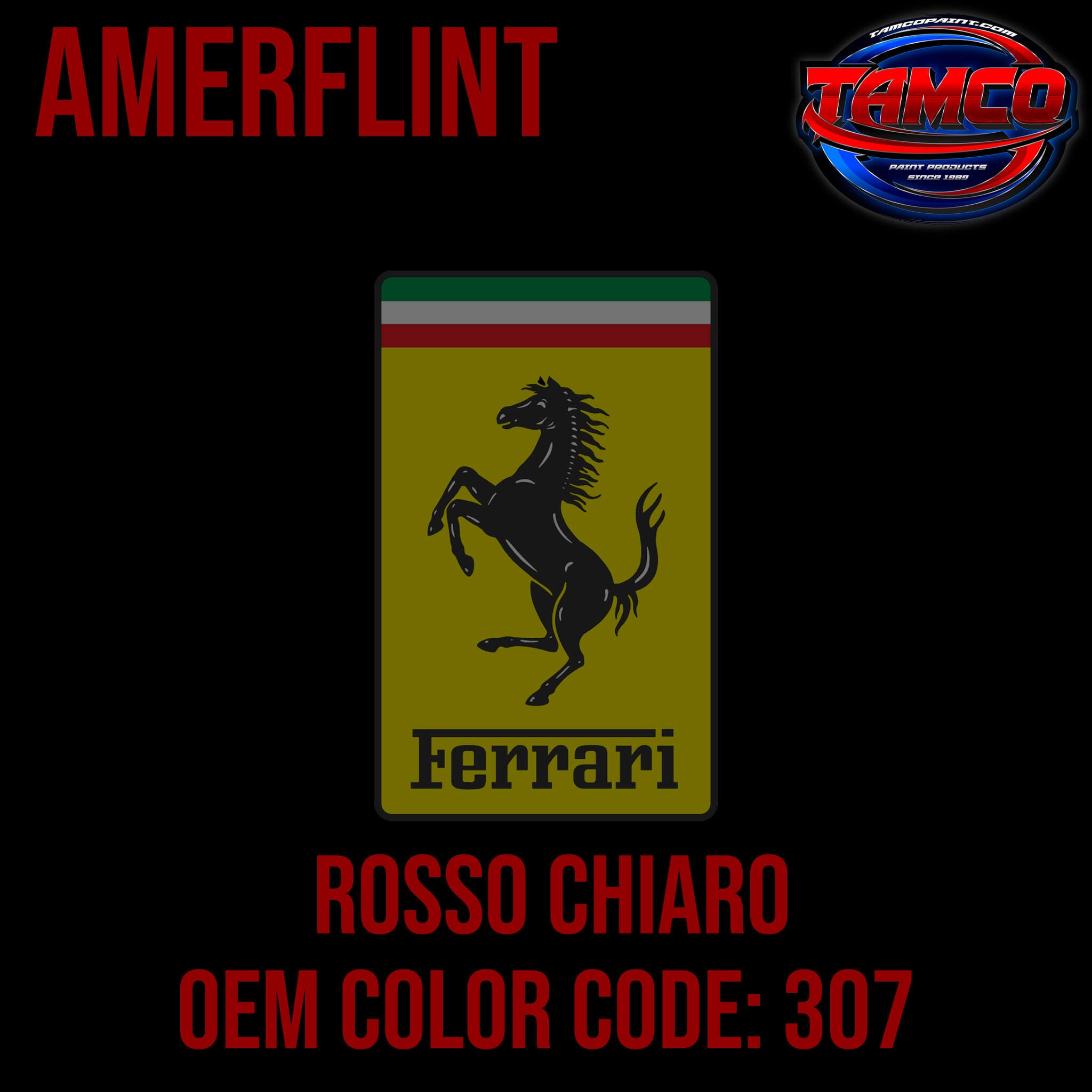 Ferrari Rosso Chiaro OEM Amerflint II Series Single Stage