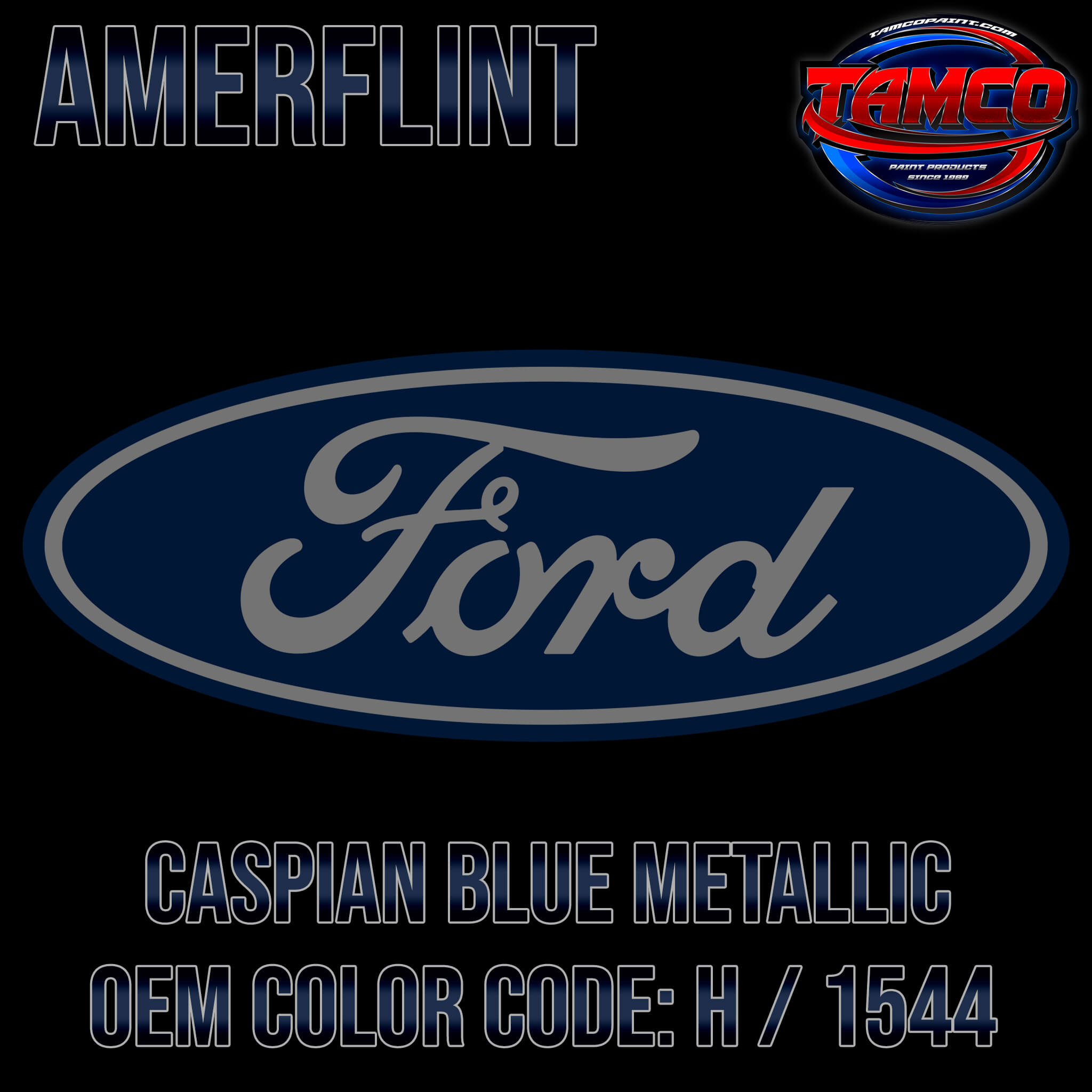 Ford Caspian Blue Metallic OEM Amerflint II Series Single Stage