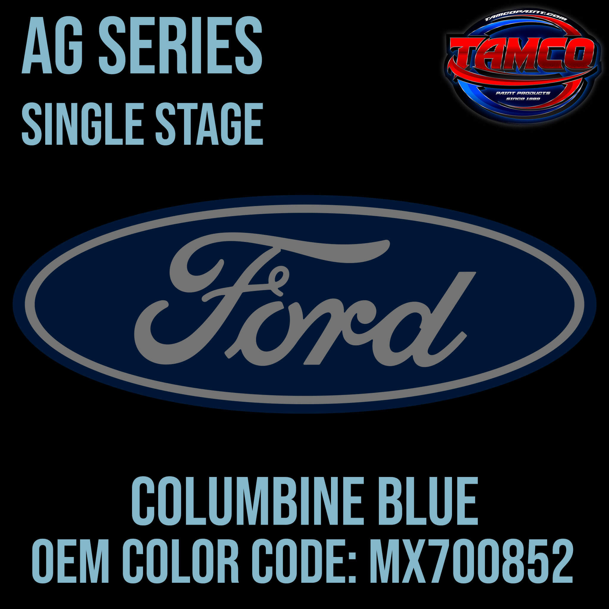 Ford Columbine Blue | MX700852 | 1966-1967 | OEM AG Series Single Stag