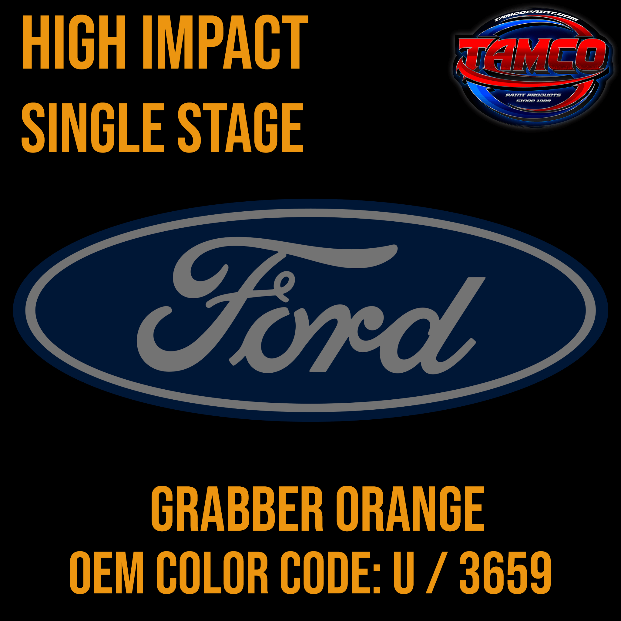 Ford Grabber Orange | U / 3659 | 1969-1982 | OEM High Impact Single St