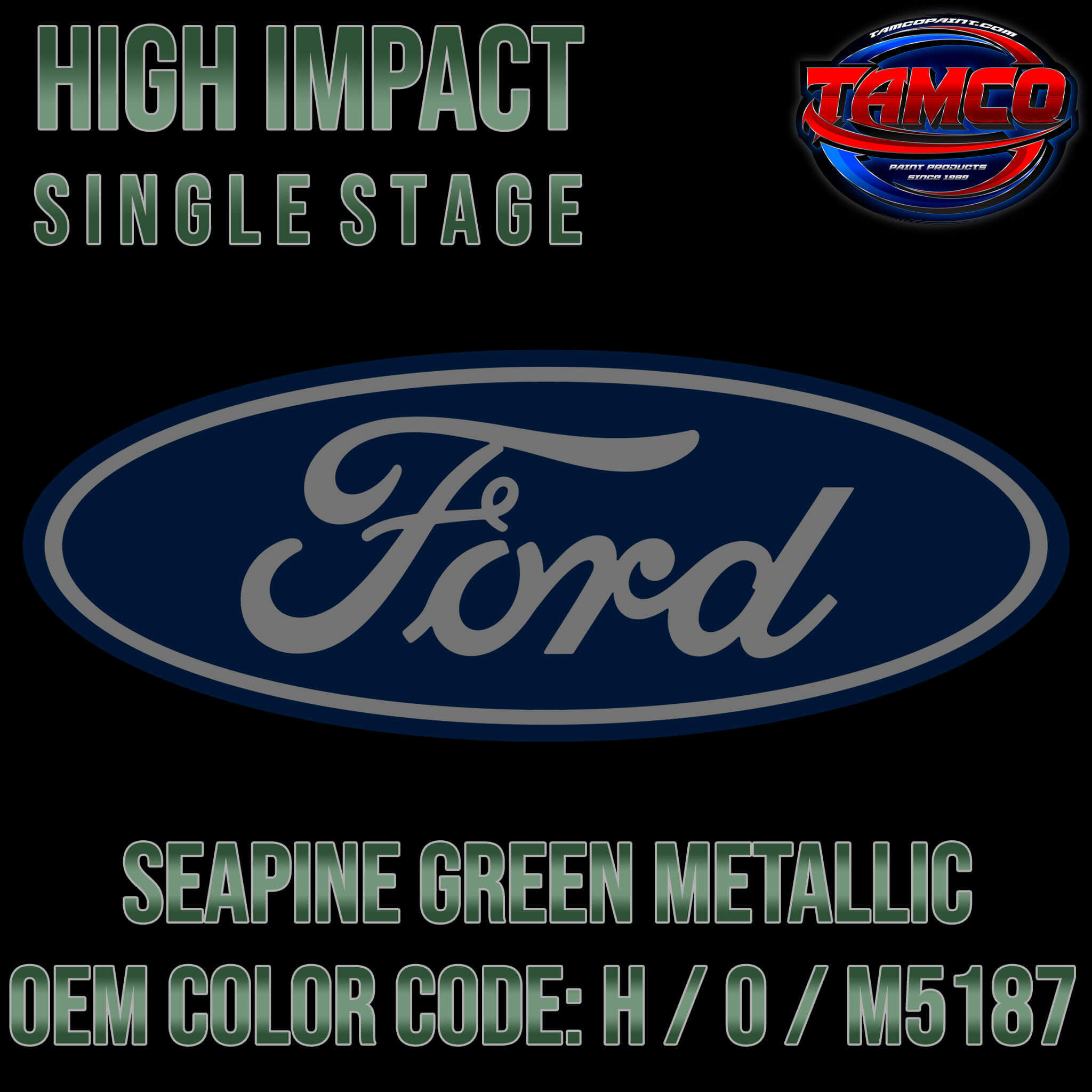 Ford Seapine Green Metallic | H / O / M5187 | 1972-1973 | OEM High Imp