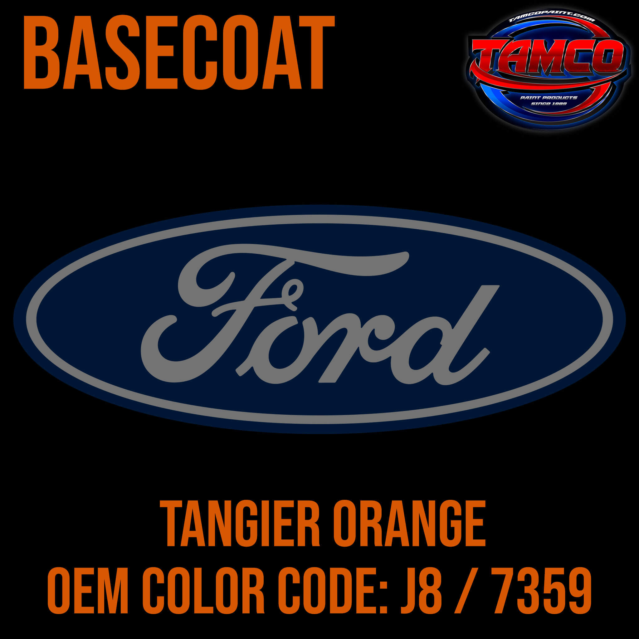 #968.793.908.985B.957.953D.959 オレンジ Ford Tangier Orange | J8 / 7359 | 2016-2022 | OEM Basecoat